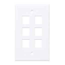 Placca porta frutti 6 posti mod. 503 Bianco