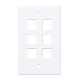 Placca porta frutti 6 posti mod. 503 Bianco