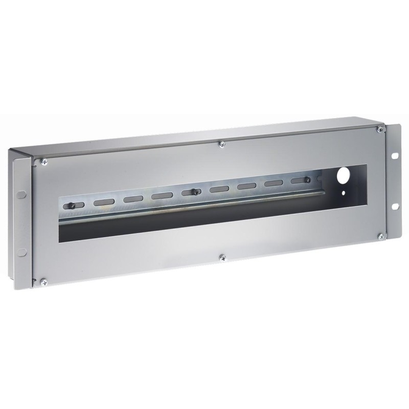 Contenitore Guida DIN 3U per Armadi 19" Grigio Contenitore Guida DIN 3U per Armadi 19" Grigio
