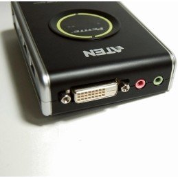 Mini Switch KVM USB Video DVI Audio e Microfono, CS682