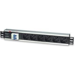 Multipresa per rack 19'' 6 posti con magnetotermico