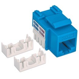 Frutto Keystone RJ45 Cat.6 UTP non schermato Blu