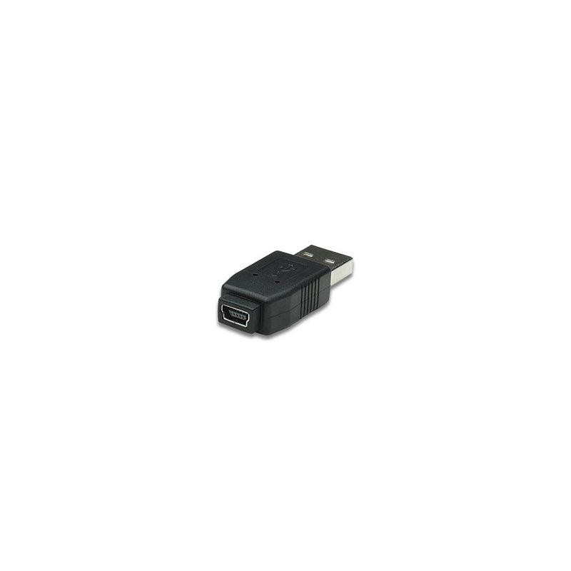 Adattatore Convertitore USB A Maschio a Mini B Femmina Nero