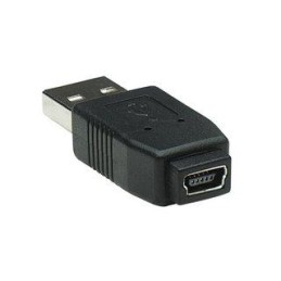 Adattatore Convertitore USB A Maschio a Mini B Femmina Nero