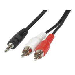 Cavo Stereo Jack 3, 5 mm a 2 x RCA maschio 3 mt