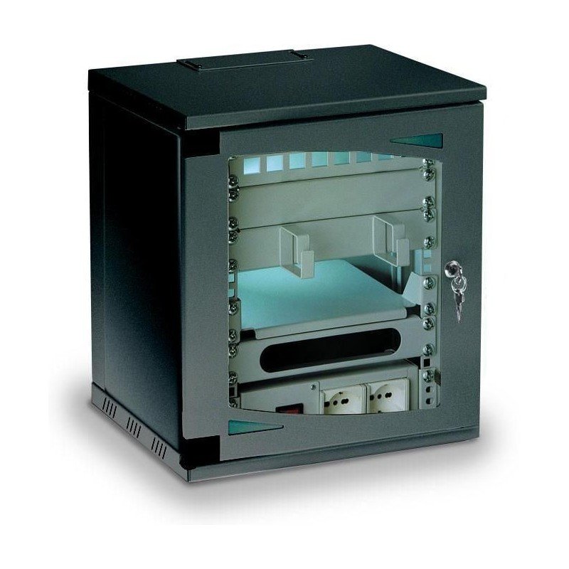 Armadio Rack 10" a muro 7 unità Nero Armadio Rack 10" a muro 7 unità Nero