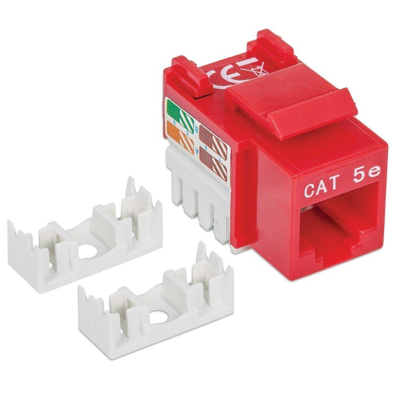 Frutto Keystone RJ45 Cat5e UTP Rosso