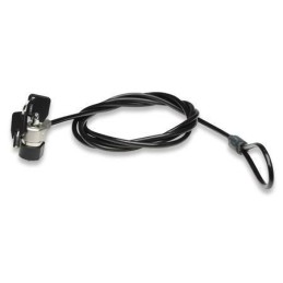 Cavo di sicurezza acciaio con serratura 1.8mt PVC Nero