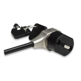 Cavo di sicurezza acciaio con serratura 1.8mt PVC Nero