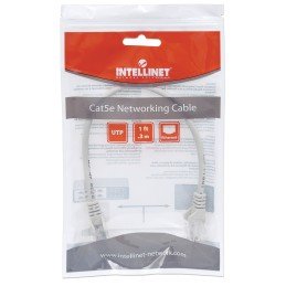 Cavo di rete Patch in Rame Cat. 5e Grigio UTP 0,3 mt
