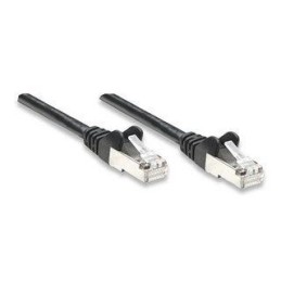 Cavo di rete Patch in Rame Schermato Cat. 5e Nero FTP 15 mt