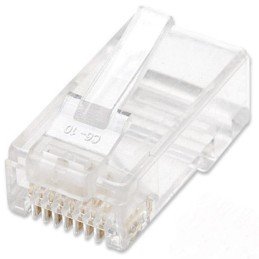 Confezione 100 Plug RJ45 UTP per Cavo Flessibile Cat.6