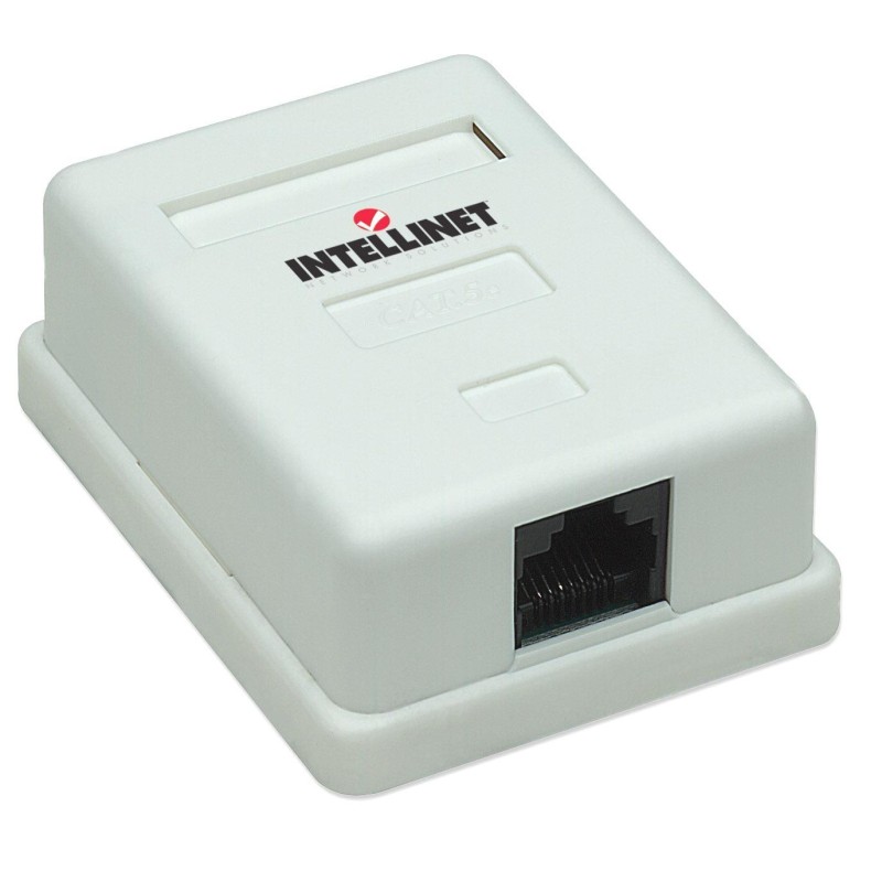 Presa a Muro con Frutto RJ45 Cat. 5E UTP Beige Presa a Muro con Frutto RJ45 Cat. 5E UTP Beige