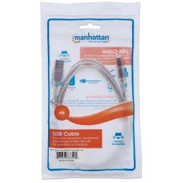 Cavo USB 2.0 A maschio/B maschio 1.8 m trasparente
