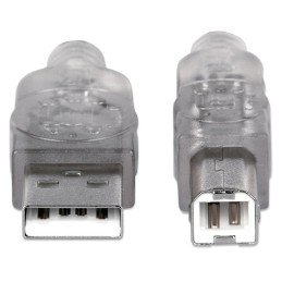 Cavo USB 2.0 A maschio/B maschio 1.8 m trasparente