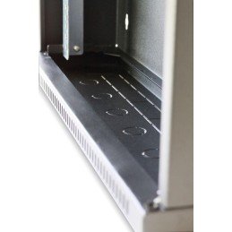 Armadio Rack 19" Flat a muro p.15cm 12 unità sezione unica Nero