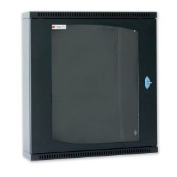 Armadio Rack 19" Flat a muro p.30cm 12 unità sezione unica Nero