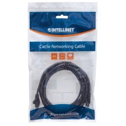 Cavo di rete Patch in Rame Cat. 5e Nero UTP 0,15 mt