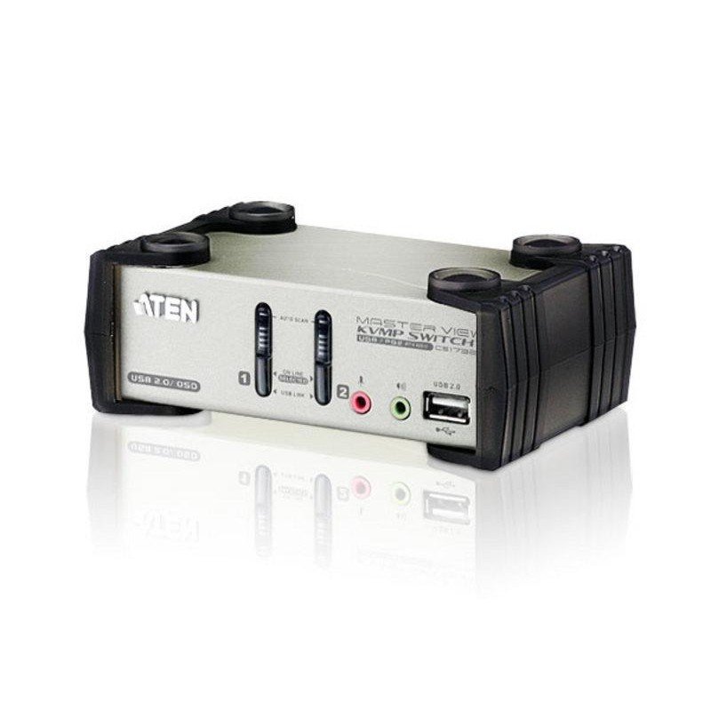 KVM VGA audio Switch 2 porte USB/PS2 OSD, CS-1732B