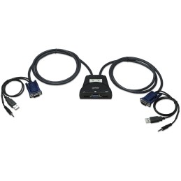 Mini KVM Switch 2 Porte USB con Audio