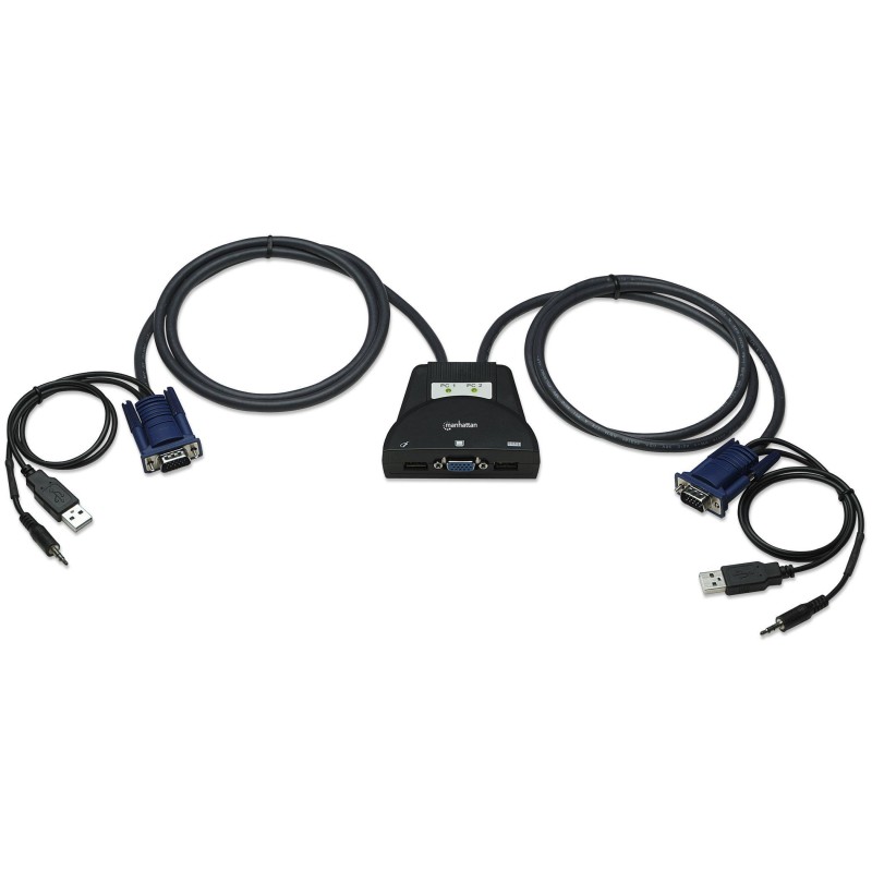 Mini KVM Switch 2 Porte USB con Audio Mini KVM Switch 2 Porte USB con Audio