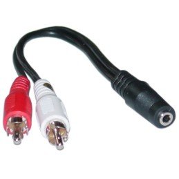 Cavo Stereo Jack 3.5 mm F a 2 x RCA M 0,20 mt