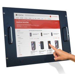 Monitor LCD 17'' Touch Screen per Rack 19'' 8 Unità Nero