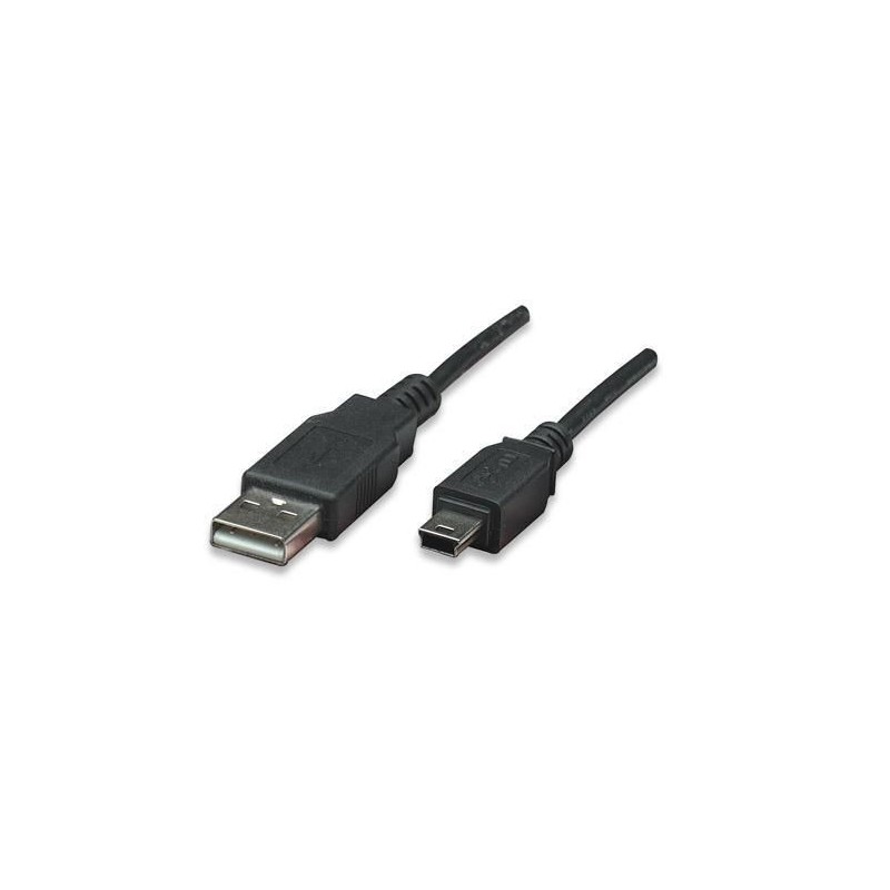 Cavo USB 2.0 A maschio/mini B 5 pin maschio 0,3 m Nero Cavo USB 2.0 A maschio/mini B 5 pin maschio 0,3 m Nero
