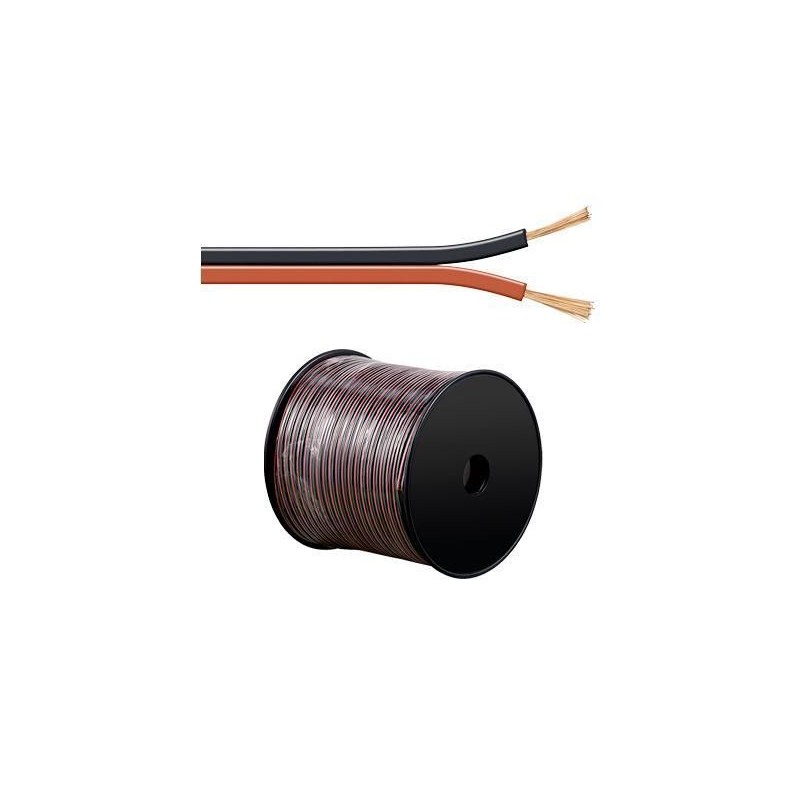 Cavo Audio per diffusori acustici Nero/rosso 1,5 mm² matassa 100mt Cavo Audio per diffusori acustici Nero/rosso 1,5 mm² matassa 100mt
