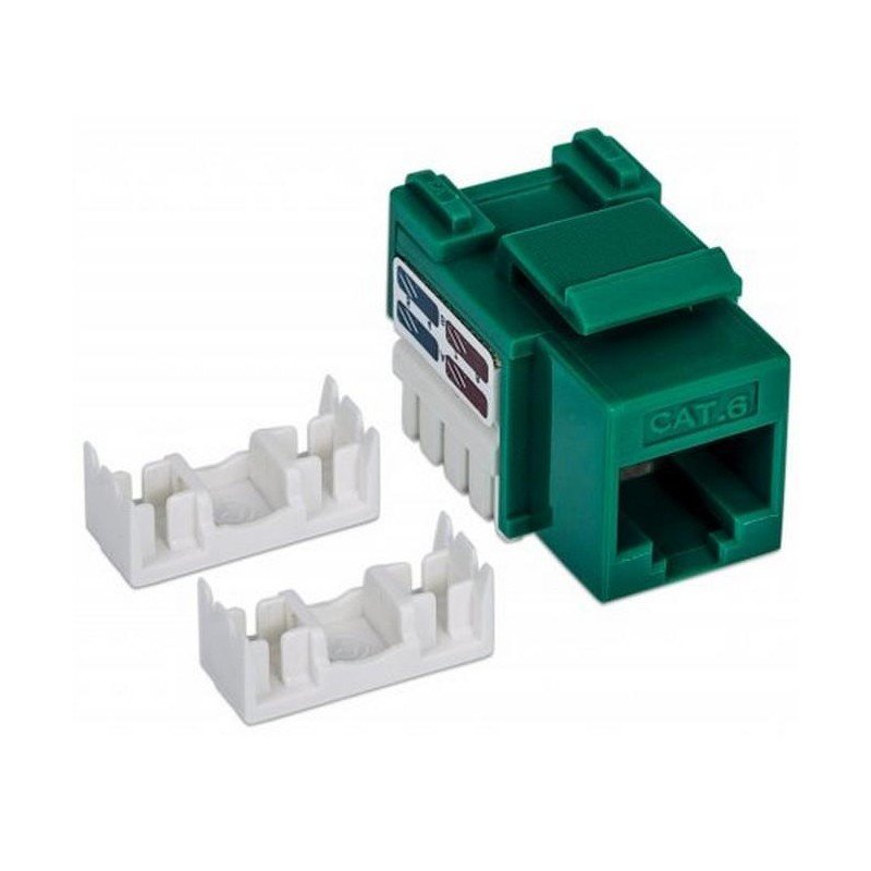 Frutto Keystone RJ45 Cat.6 UTP non schermato Verde