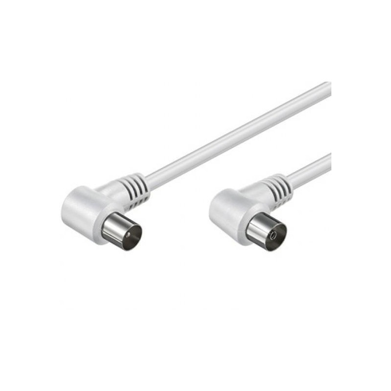 Cavo Antenna TV M/F 2,5 mt angolato 90° Cavo Antenna TV M/F 2,5 mt angolato 90°