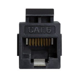 Accoppiatore RJ45 F/F UTP Cat6 Keystone Nero