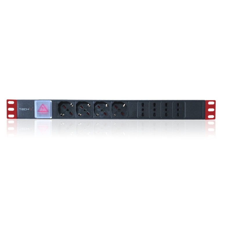 Multipresa 8 Posizioni da Rack 19'' con Interruttore Multipresa 8 Posizioni da Rack 19'' con Interruttore