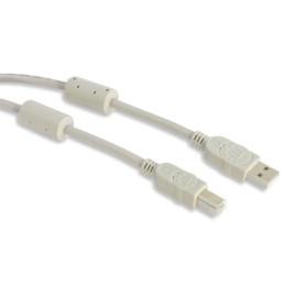 Cavo USB 2.0 A M / B M 1.8m con Ferrite Doppia Schermatura Grigio