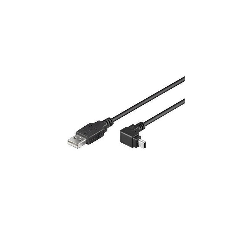 Cavo USB 2.0 A maschio/mini B maschio 90° 1,8 m Nero