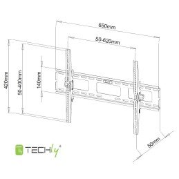 Supporto a Muro per TV LED LCD 40-65" Inclinabile