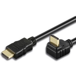Cavo HDMI High Speed con Ethernet A/A M/M Angolato 1 m Nero