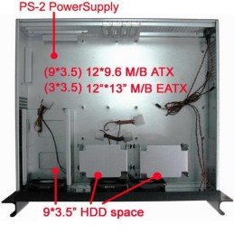 Chassis Industriale da Rack 19" 3U Ultra Compatto Nero