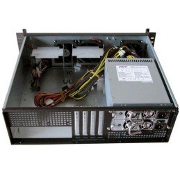 Chassis Industriale da Rack 19" 3U Ultra Compatto Nero