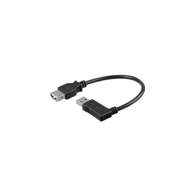 Cavo USB 2.0 A maschio angolato/A femmina 0,15 m