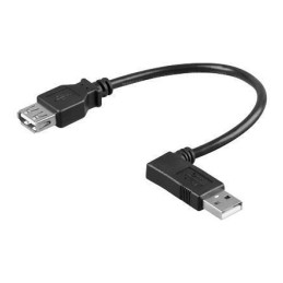 Cavo USB 2.0 A maschio angolato/A femmina 0,15m