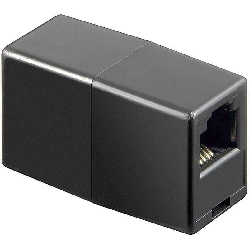 Accoppiatore telefonico RJ11 6 poli 4 contatti Pin to Pin F/F Nero Accoppiatore telefonico RJ11 6 poli 4 contatti Pin to Pin F/F Nero
