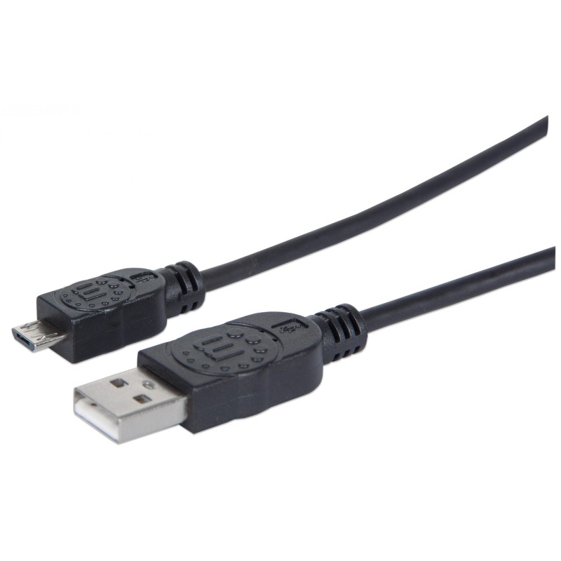 Cavo USB 2.0 A maschio/Micro B maschio 0,15m Nero Cavo USB 2.0 A maschio/Micro B maschio 0,15m Nero