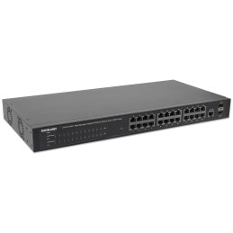 Switch 24 Porte PoE Web-Managed Gigabit Ethernet con 2 Porte SFP