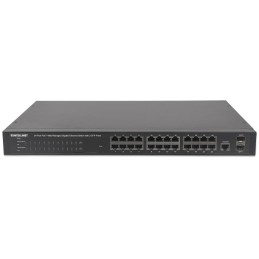 Switch 24 Porte PoE Web-Managed Gigabit Ethernet con 2 Porte SFP