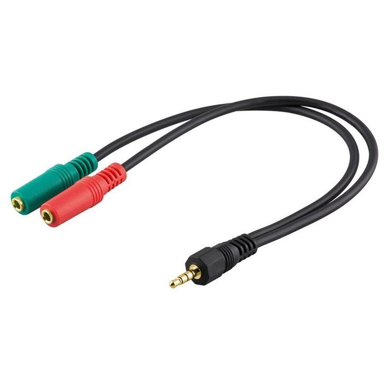 Cavo Sdoppiatore Microfono Cuffia jack 3,5 mm per Smartphone e Notebook Cavo Sdoppiatore Microfono Cuffia jack 3,5 mm per Smartphone e Notebook