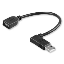 Cavo USB 2.0 A maschio angolato/A femmina 0,3m