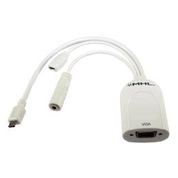 Adattatore MHL a VGA con audio per dispositivi mobili