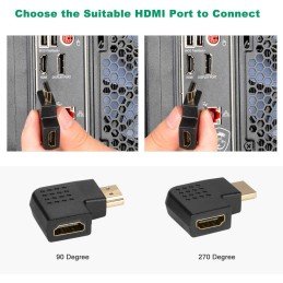 Adattatore HDMI Maschio / Femmina Angolato 90°