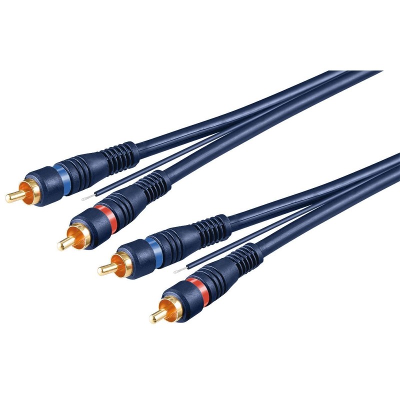 Cavo audio video 2 RCA M/M 5 m blu